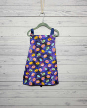 Load image into Gallery viewer, Children&#39;s Apron Reversible: Space Donuts &amp; Dinosaurs