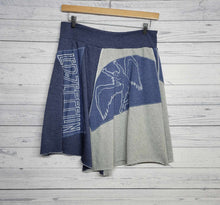 Load image into Gallery viewer, Led Zeppelin Skirt, blue &amp; grey, size Large