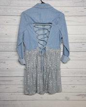 Load image into Gallery viewer, Restyled Denim Lightweight Jacket size Medium