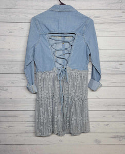 Restyled Denim Lightweight Jacket size Medium