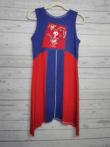 Phillies Baseball Restyled Ladies Dress size Small