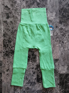 Bright Green ~ Mniloones grow with me baby pants *