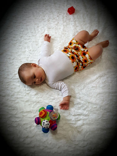 Sunflowers diaper covers for infants and toddlers