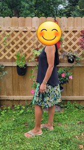 Tropical foliage wrap skirt, fits women's sizes XL to 2XL